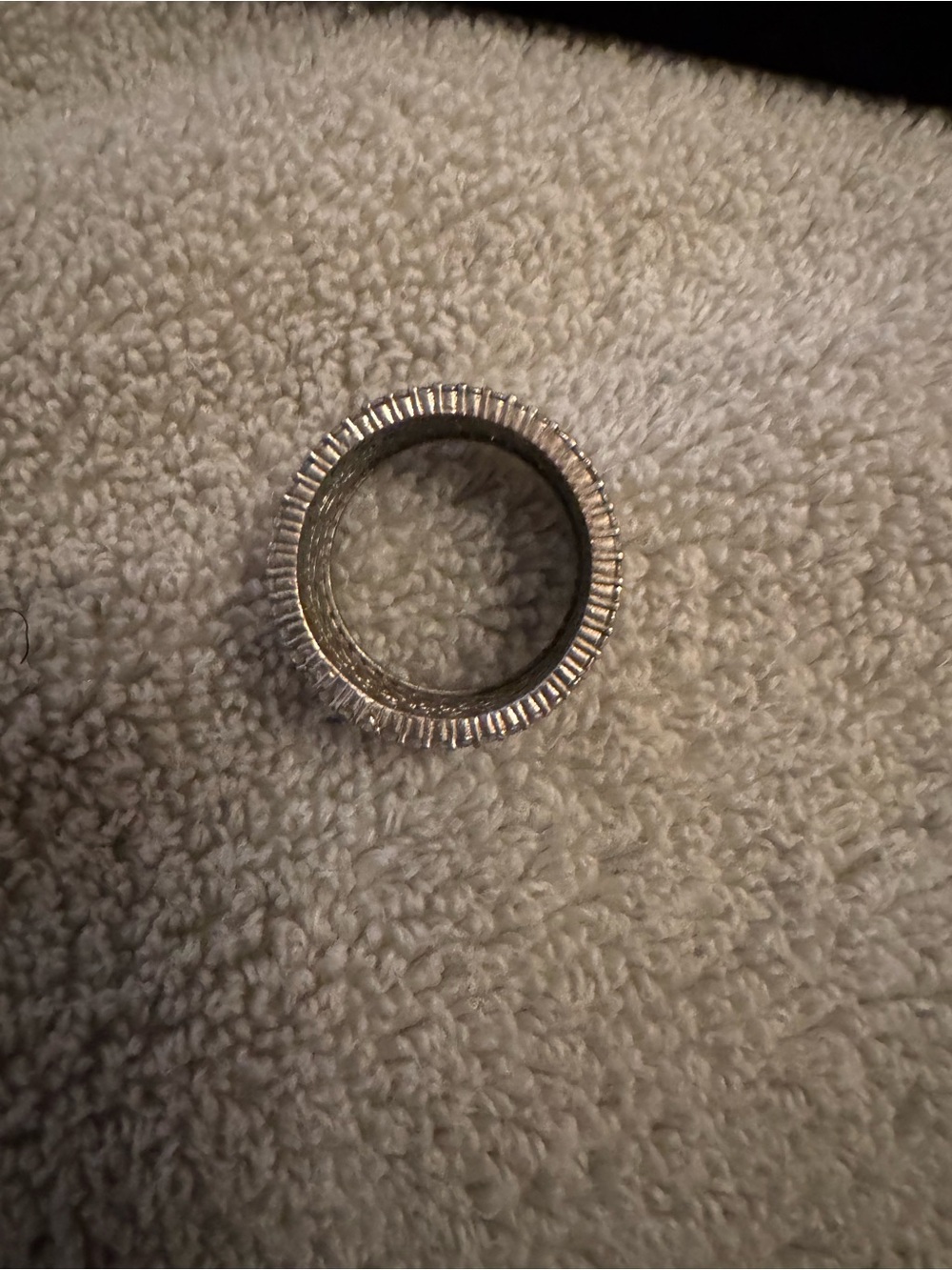Silver Crystal Pave Multi-Row Statement Ring - Silver - Picture 3 of 3